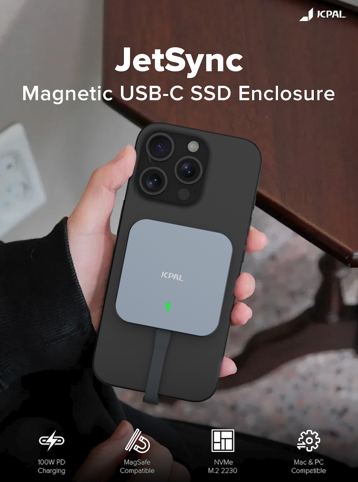 JCPal Dysk JetSync Magnetic USB-C SSD hard drive/512GB