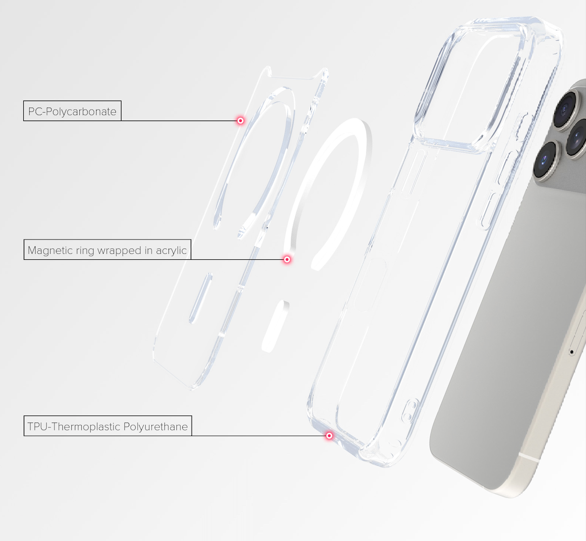 JCPal Etui DualPro MagSafe Compatible Case for iPhone 17 Air